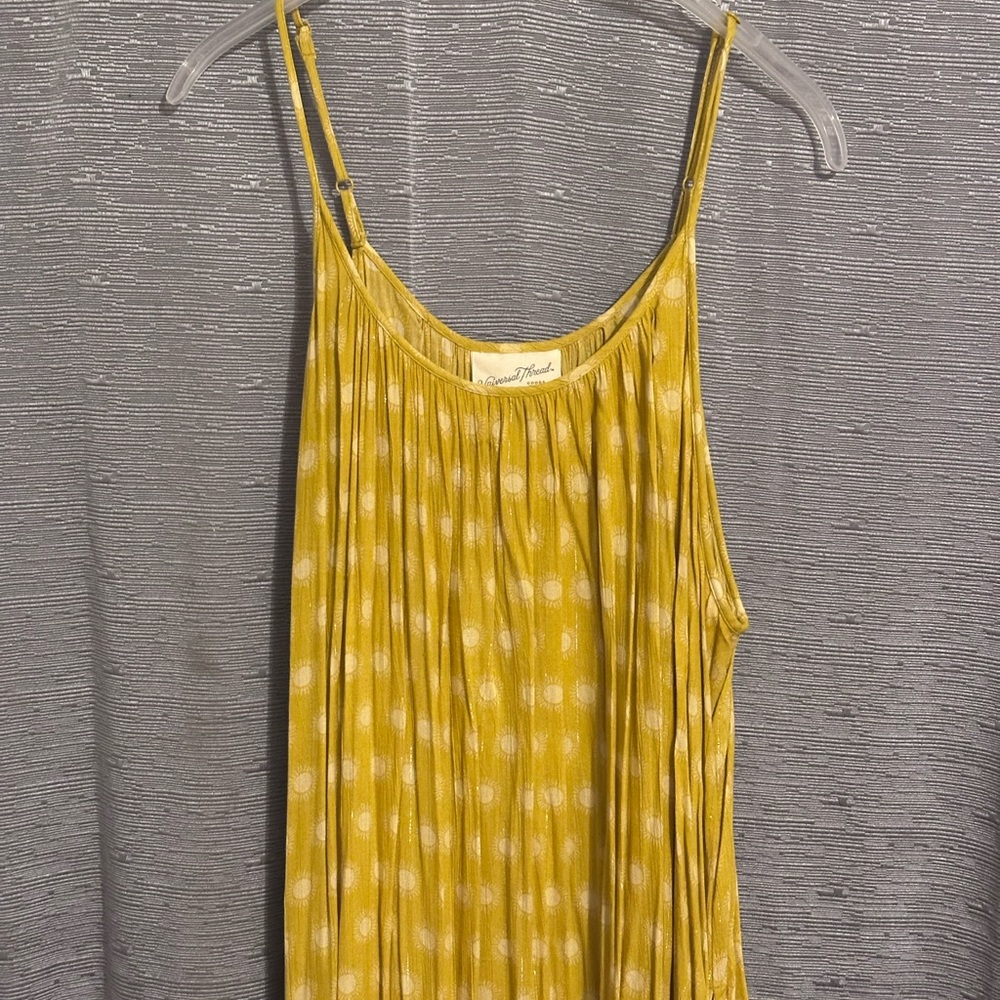 Yellow Polka Dot Women's Summer Dress